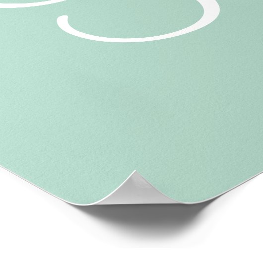 Minze grünes Pulver Wall Art Poster Print (Ecke)