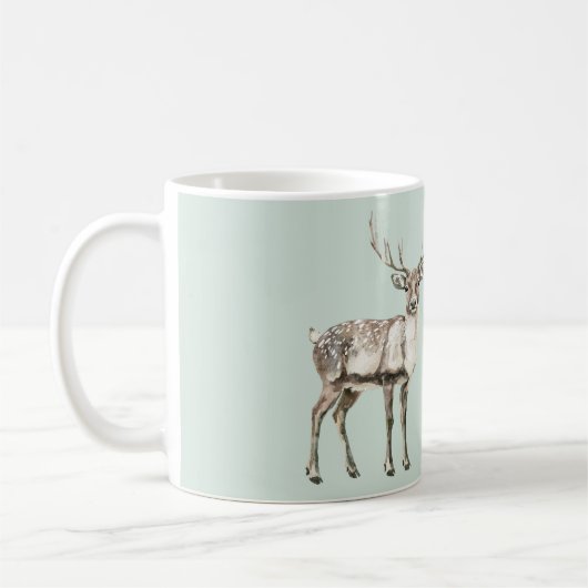 Minze grünes Rustikales Hirsch Kaffeetasse (Links)