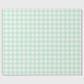 Minze Hahnentrittmuster Wrapping Paper Geschenkpapier (Flach)