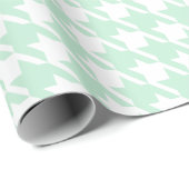 Minze Hahnentrittmuster Wrapping Paper Geschenkpapier (Rolleneckpunkt)