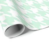 Minze Hahnentrittmuster Wrapping Paper Geschenkpapier (Rolleneckpunkt)