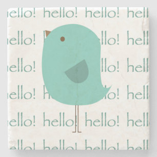 Minze Hallo Vogel Steinuntersetzer