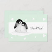 Minze Herzpinguin Danke-Karte Dankeskarte (Vorne/Hinten)