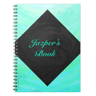 Minze Ice Blue und Black Monogram Notizblock