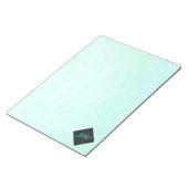Minze Ice Blue und Black Monogram Notizblock (angewinkelt)