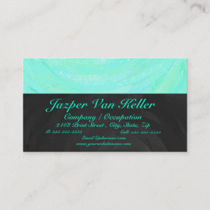 Minze Ice Blue und Black Monogram Visitenkarte