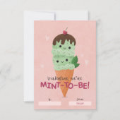 Minze Ice Cream Klassenzimmer Valentine Einladung (Vorderseite)