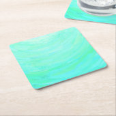 Minze Ice Rechteckiger Pappuntersetzer (angewinkelt)