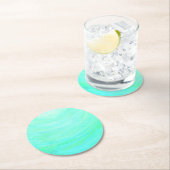 Minze Ice Runder Pappuntersetzer (Vor Ort)