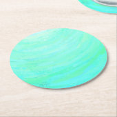 Minze Ice Runder Pappuntersetzer (Angewinkelt)