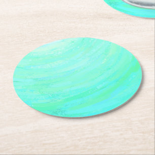 Minze Ice Runder Pappuntersetzer