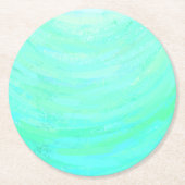 Minze Ice Runder Pappuntersetzer (Vorderseite)