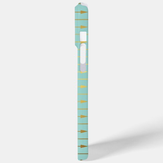 Minze Imitate Gold Foil Pfeile Muster Case-Mate iPhone Hülle (Rückseite / Links)