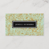 Minze & Imitate Gold Glitzer Staub Visitenkarte (Vorderseite)