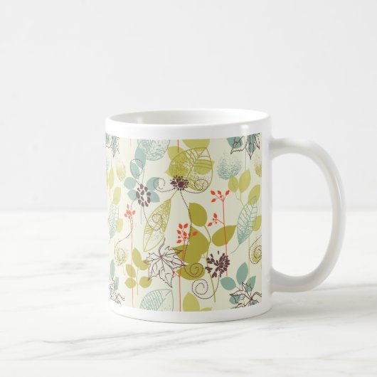 Minze in Olive Nature Print Tasse (Rechts)
