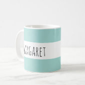 Minze Individuelle Name Personalisiert Kaffeetasse (Vorderseite Links)