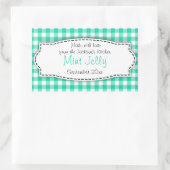 Minze Jelly Green Gingham Food Label Aufkleber (Tasche)