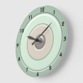 Minze & Kaffeekunden & Bullseye mit Zahlen Große Wanduhr (Winkel)