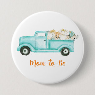 Minze Kleiner Kürbis Baby Shower Mama-to-Be Button