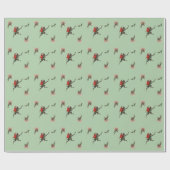 Minze Krampus Wrapping Paper Geschenkpapier (Flach)