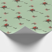 Minze Krampus Wrapping Paper Geschenkpapier (Ecke)