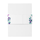 Minze & Lila Aquarellfarben Einladung zur Hochzeit Einladungsbanderole (Rückseitenbeispiel)