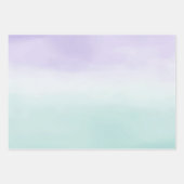 Minze Lila Aquarellfarben-Gefärbte Krawatte Geschenkpapier Set (Vorderseite)
