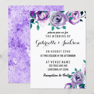 Minze & Lila Rose Einladung