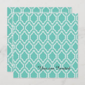 Minze marokkanische Geburtstag Einladung (Vorne/Hinten)