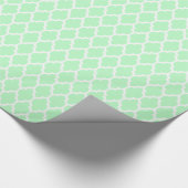 Minze marokkanische Quatrefolienmuster #4 Geschenkpapier (Ecke)