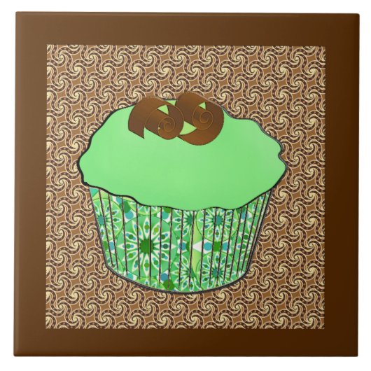 Minze Mattierte Schokolade Kuchen, Fraktal Hinterg Fliese (Vorderseite)