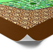 Minze Mattierte Schokolade Kuchen, Fraktal Hinterg Poster (Ecke)