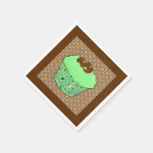 Minze Mattierte Schokolade Kuchen, Fraktal Hinterg Serviette (Ecke)