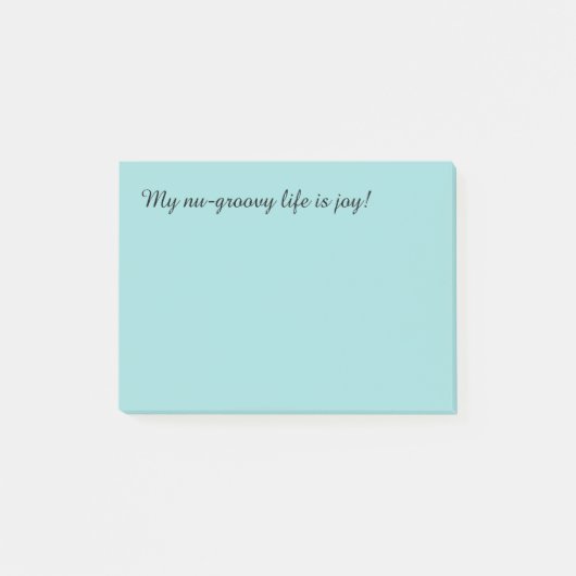 Minze. Mein nu-groovy Leben ist eine Freude! Post-it Klebezettel (Vorderseite)
