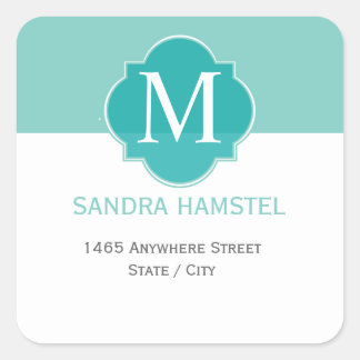 Minze Minze grüne Solid Farbe Quadratischer Aufkleber