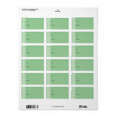 Minze mit Imitaten Adressaufkleber (Vorne)