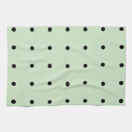 Minze mit schwarzen Polka Dots Küchentücher