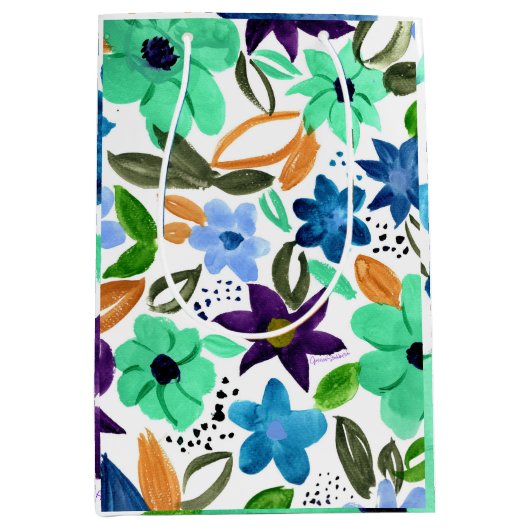 Minze mittlere Geschenktasche Geschenktüte (Vorderseite)