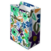 Minze mittlere Geschenktasche Geschenktüte (Rückseite Schrägansicht)