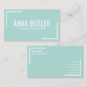 Minze Modern Einfach Minimalistisch Beruflich Schl Visitenkarte (Vorne/Hinten)