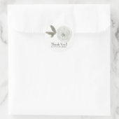 Minze Moderne Aquarellfarben Blume Gastgeschenk Ho Runder Aufkleber (Tasche)