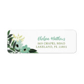 Minze Moderne Personalisierte Rücksendeadresse (Vorne)