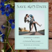 Minze Modernes Foto Save the Date