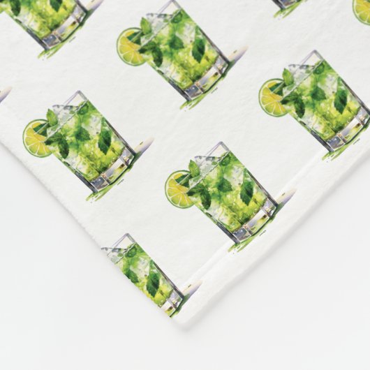 Minze Mojito mit Limon Fleecedecke (Ecke)