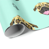 Minze Mops Wrapping Paper Geschenkpapier (Rolleneckpunkt)