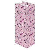 Minze Nutcracker Parade Geschenktasche Geschenktüte Für Weinflaschen (Rückseite Schrägansicht)