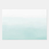 Minze Ombre Glitzer Geschenkpapier Set (Vorderseite)