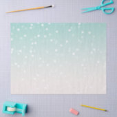 Minze Ombre White Bokeh Confetti Seidenpapier (Basteln)