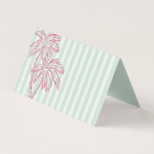 Minze Palm Springs Pastel Beach Party Platzkarten