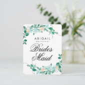 Minze & Peach Blumenkranz wird überbrückt Einladung (Stehend Vorderseite)